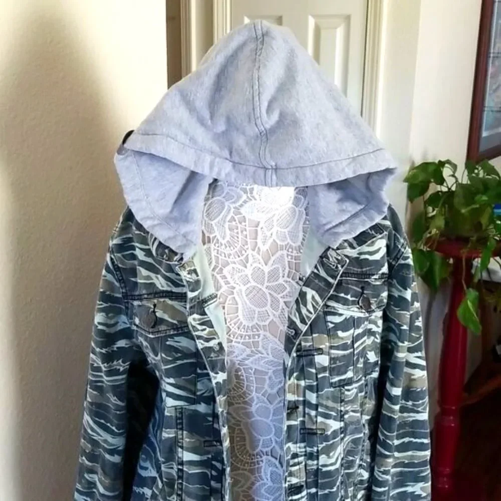 LRG Camo Hoodie Jacket‎ Gorpcore Adventurecore Size XL